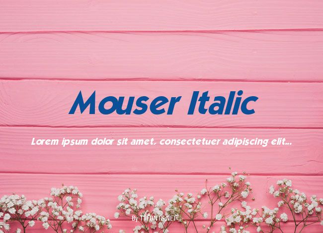 Mouser Italic example